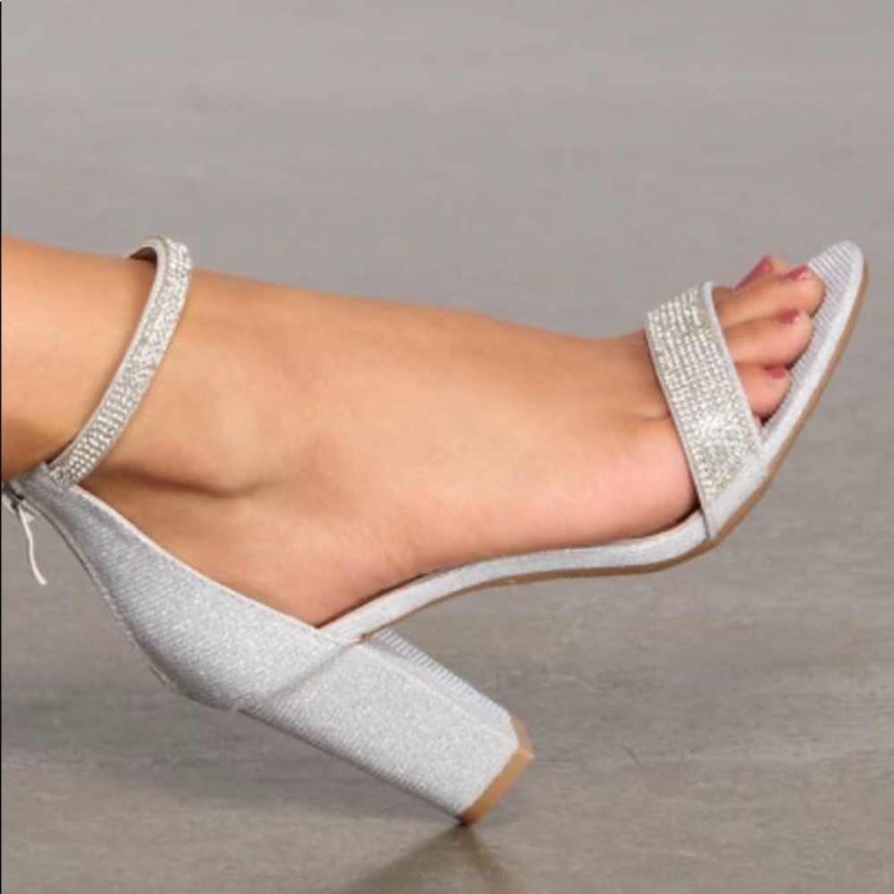 Silver Sparkly Windsor Heels